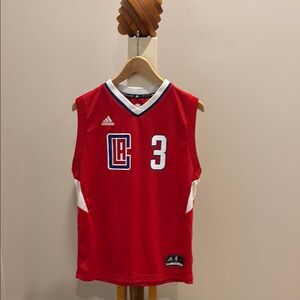 Red Adidas Paul Basketball Jersey